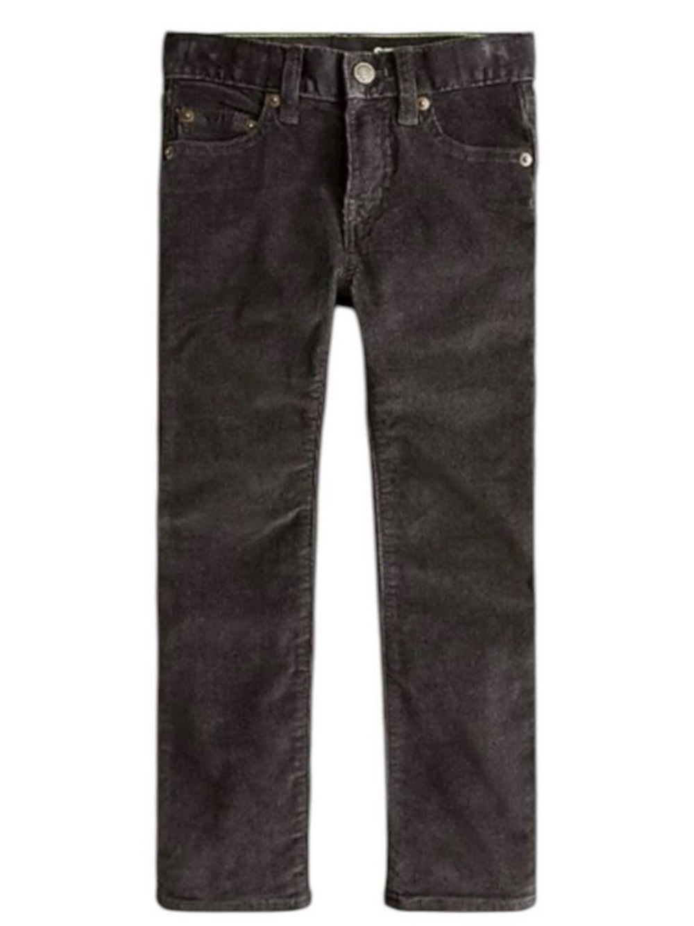 Crewcuts Boys Kids Stretch Adjustable Waist Coal Gray Corduroy Pants. 7.